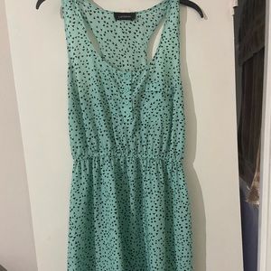 Mint and black dress